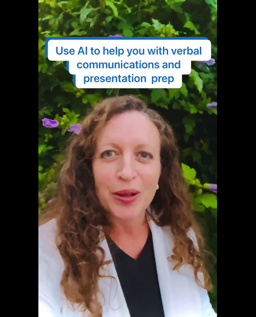 Need help with preparing for that big presentation? Use AI for a trial run! | Emily Tell, EMBA